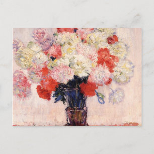Vase Of Peonies By Claude Monet Postkarte