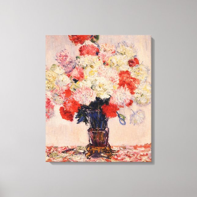 Vase of Peonies Monet Fine Art Leinwanddruck (Vorderseite)