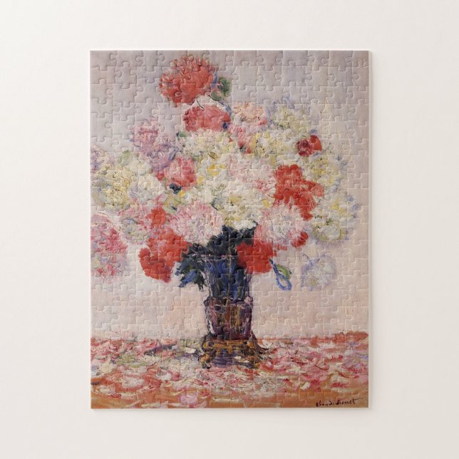 Vase of Peonies Monet Fine Art Puzzle (Vertikal)