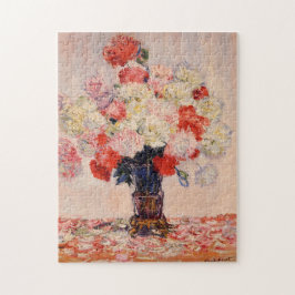Vase of Peonies Monet Fine Art Puzzle