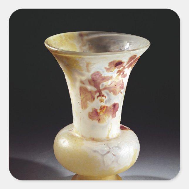 Vase Quadratischer Aufkleber (Vorderseite)