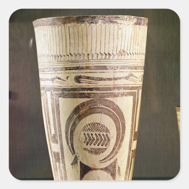 Vase, Style I, aus Susa, Iran, 5000-4000 v. Chr. Quadratischer Aufkleber (Vorderseite)