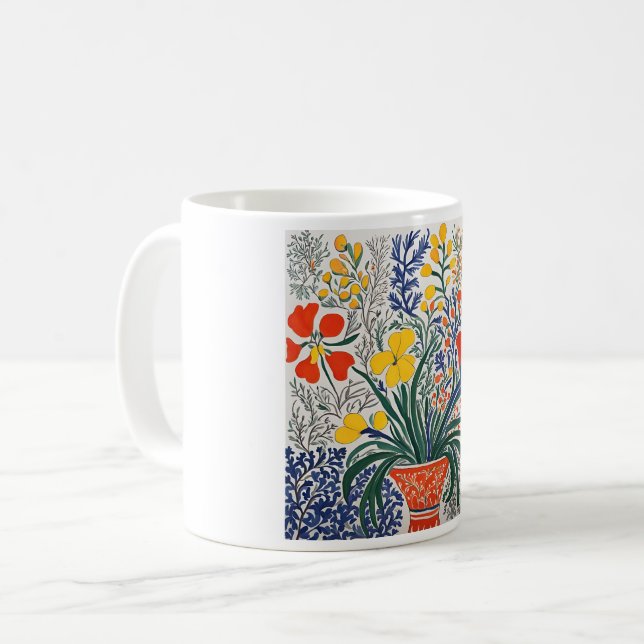 Vase und wild lebende Blume Kaffeetasse (Vorderseite Links)