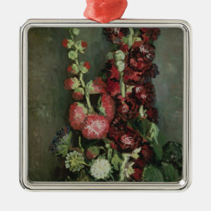 Vase Vincent van Goghs Hollyhocks, 1886 Silbernes Ornament