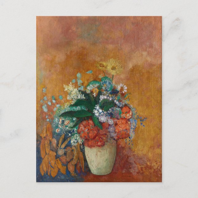 Vase von Blume - Odilon Redon Öl Malerei Postkarte (Vorderseite)