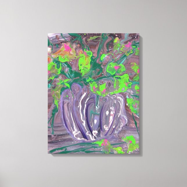 Vase with flowers leinwanddruck (Vorderseite)