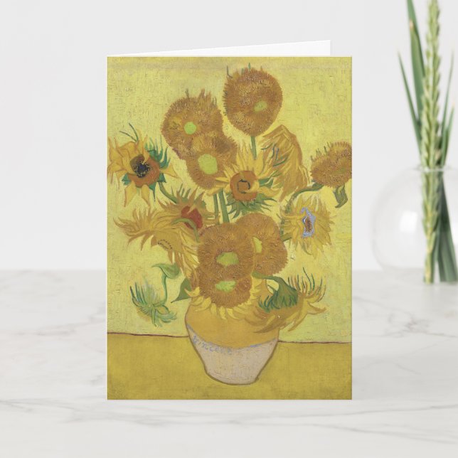Vase with Twelve Sunflowers by Vincent van Gogh Karte (Vorderseite)