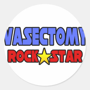 Vasectomy Rock Star Runder Aufkleber