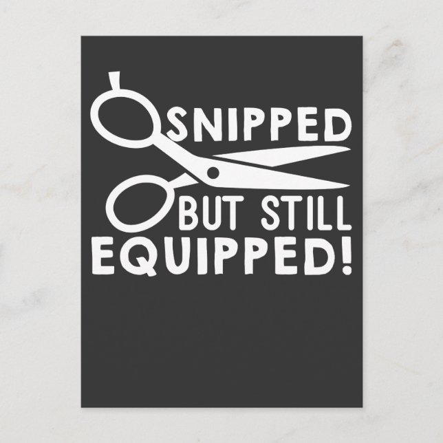 Vasektomie-Operation gesnippt, aber immer noch aus Postkarte (Vorderseite)