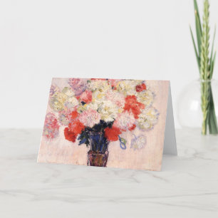 Vasenvase mit Pfingstrosen von Claude Monet Karte