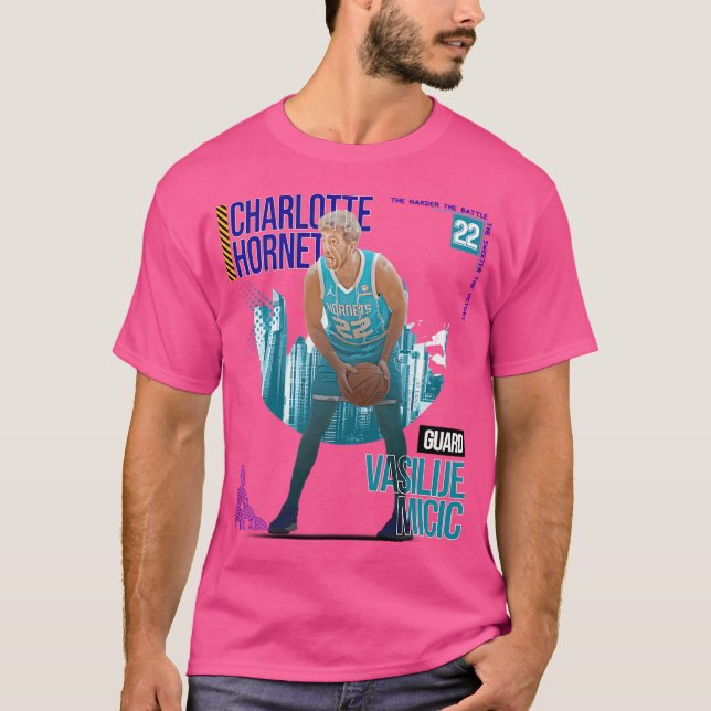 Vasilije Micic Basketball Kunst, Dichtung und Musi T-Shirt (Vorderseite)
