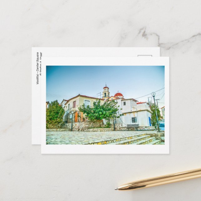 Vasilitsi - Mitte Platz - Postkarte (Vorderseite/Rückseite Beispiel)