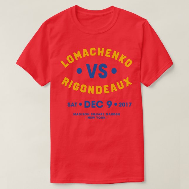 Vasiliy Lomachenko vs Guillermo Rigondeaux Boxing T-Shirt (Design vorne)