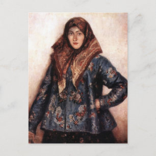 Vasily Surikov - Portrait von L. T. Matorina Postkarte