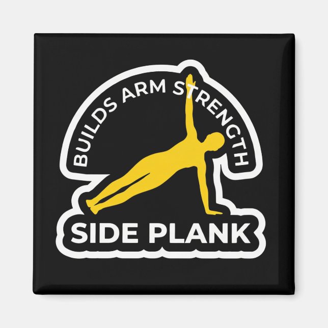 Vasisthasana Side Plank • Builds Arm Strength Yoga Magnet (Vorne)