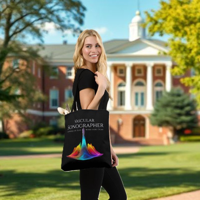 Vaskuläre Sonographen-farbige Ultraschallwellen (Vascular Sonographer-Colorful Ultrasound Waves Tote Bag)