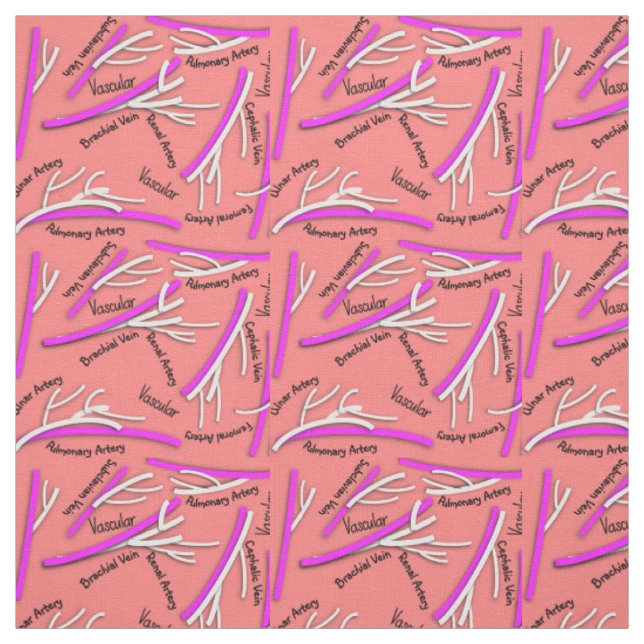 Vaskuläre Venen und Arterien rosa Stoff (Muster)