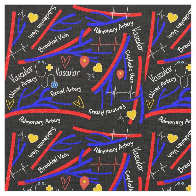 Vaskuläre Venen und Arterien Stoff (Nahaufnahme)