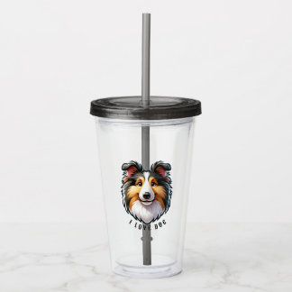 Vaso Acrílico acrylic glass with pet design Acryltrinkbecher