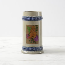 Vaso de cerveza con diseño Perro simpático