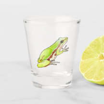 Vaso de shot con rana arborícola