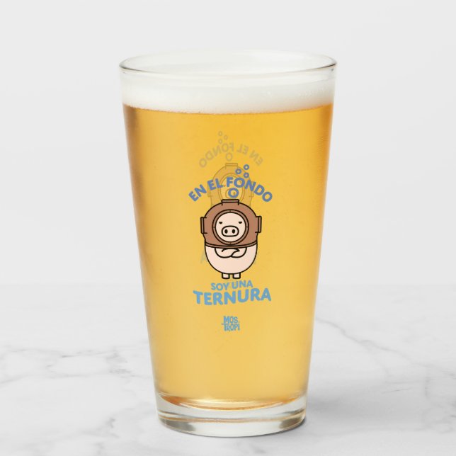 Vaso│En el fondo soy una ternura Glas (Vorne (Gefüllt))