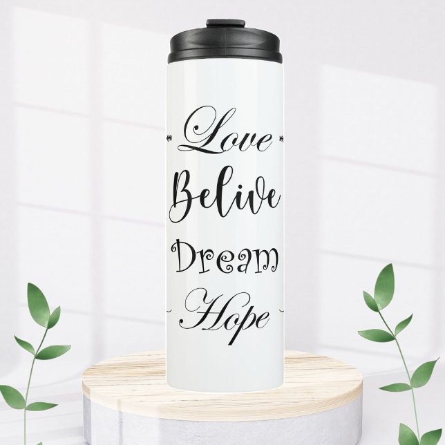 Vaso térmico con frase motivacion amor  thermosbecher (Termo motivacional para tus bebidas)