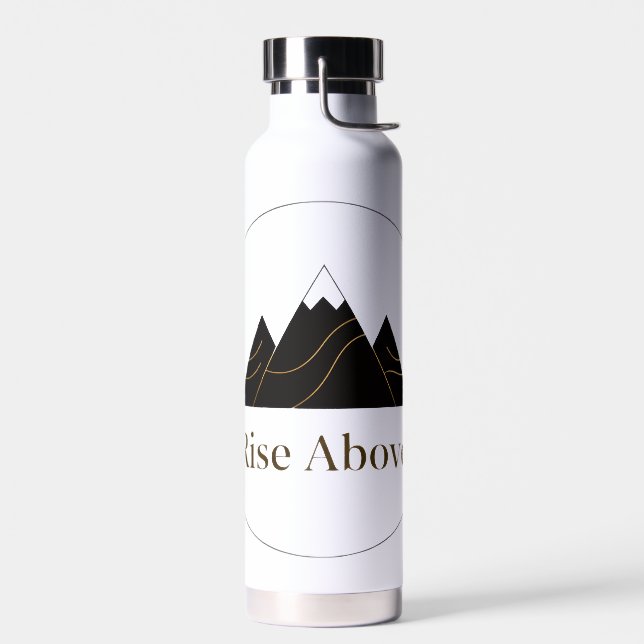 Vaso Térmico Premium ‘Rise Above’ – Minimalista Trinkflasche (Links)