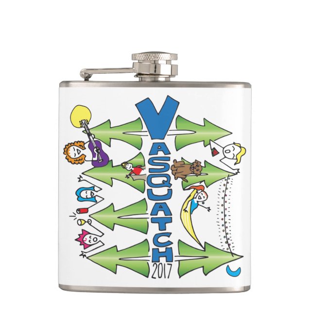 Vasquatch 2017 - Kleine Flasche Flachmann (Vorderseite)
