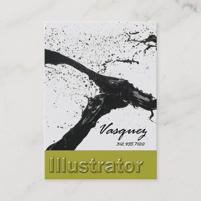 Vasquez - mutiger Illustrator-Künstler-Maler Visitenkarte (Vorderseite)