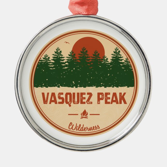 Vasquez Peak Wilderness Colorado Ornament Aus Metall (Vorne)