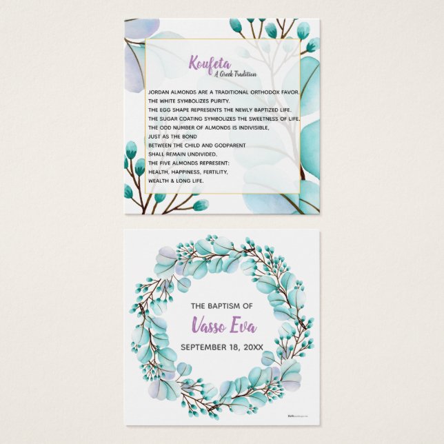 Vasso Koufeta Card (Vorne & Hinten)