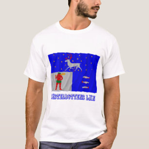 Västerbottens län wellenartig bewegende Flagge m T-Shirt