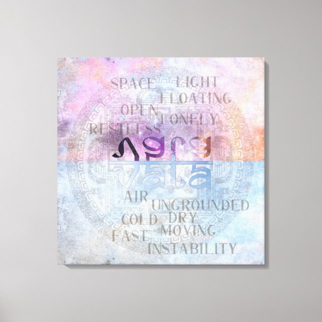 VATA DOSHA - Wrapped Canvas Leinwanddruck (Vorderseite)