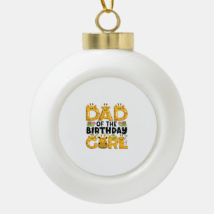 Vater 1. Geburtstag Girl Giraffe Thema Party Zoo S Keramik Kugel-Ornament