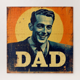 VATER (1) Inspirierte Grafik der 60er Jahre Puzzle