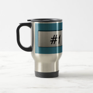 Vater #1! Metallnummernschild-Tasse Reisebecher