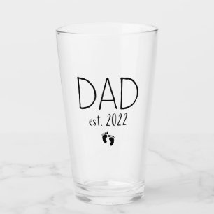 Vater 2022 Neue Papa Väter Tag Schwangerschaft Glas