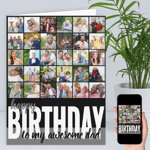 Vater 31 Foto Collage Happy Birthday Card Karte