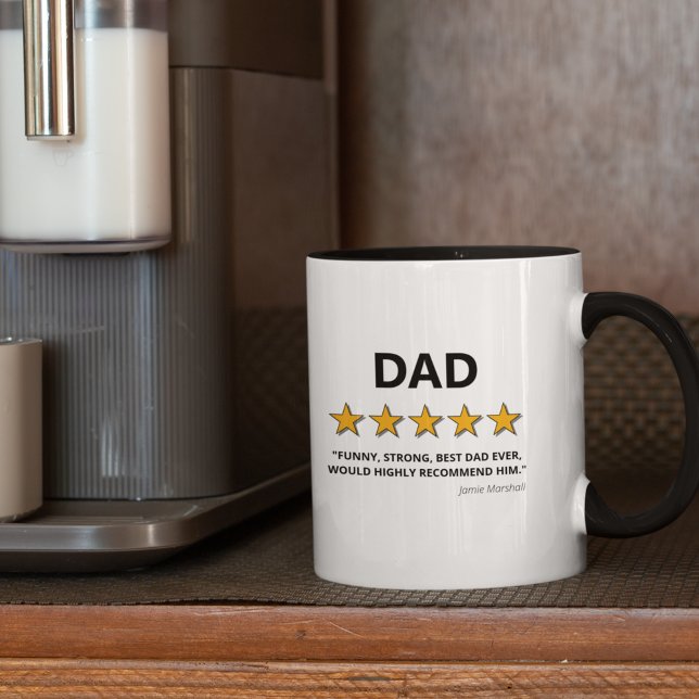 Vater 5 Sterne Bewertung | Bester Vater je Tasse (Von Creator hochgeladen)