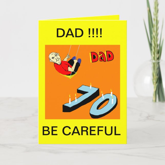 VATER 70. BIRTHDAY CARD KARTE (Vorderseite)