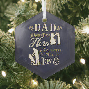 Vater A Son's erste A Daughters erste Liebe Ornament Aus Glas