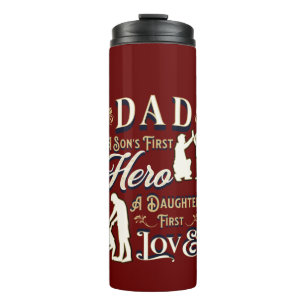 Vater A Son's erste A Daughters erste Liebe Thermosbecher