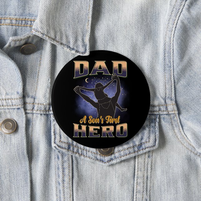 Vater A Sons erster Held Button (Beispiel)