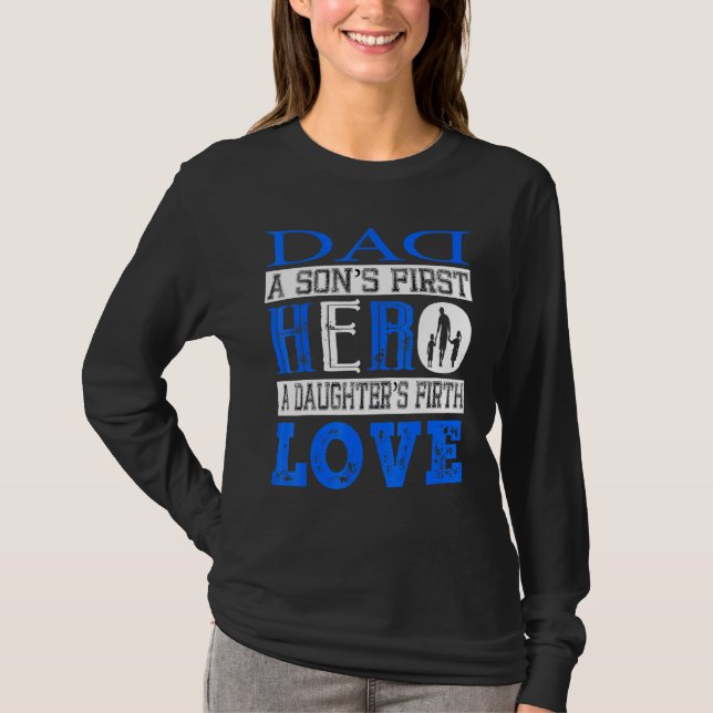 Vater A Sons First Held A Daughters Erste Liebe T-Shirt (Vorderseite)
