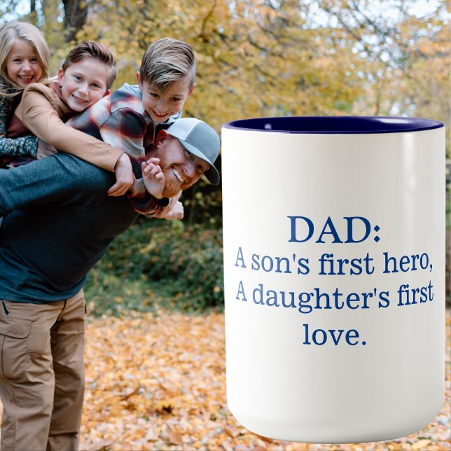 Vater A Sons First Held A Daughters Erste Liebe Zweifarbige Tasse (Von Creator hochgeladen)