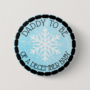 Vater als Blue Winter Winter Dezember Baby Button