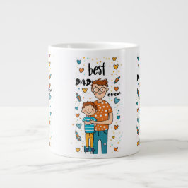 Vater anzeigen Bester Vater für immer Jumbo-Tasse