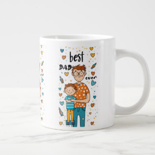 Vater anzeigen Bester Vater für immer Jumbo-Tasse