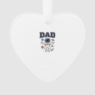 Vater Astronaut Weltraum Vektor Shirt Design_1 Ornament